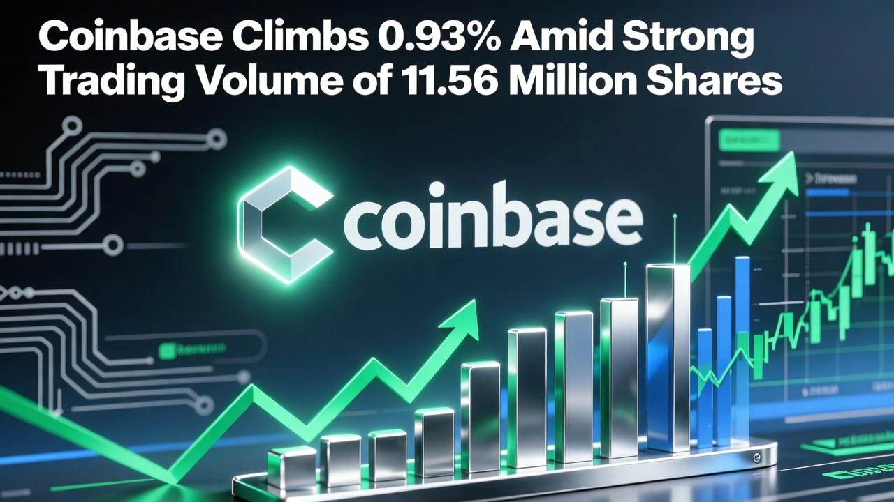 Coinbase Climbs 0.93% Amid Strong Trading Volume of 11.56 Million Shares
