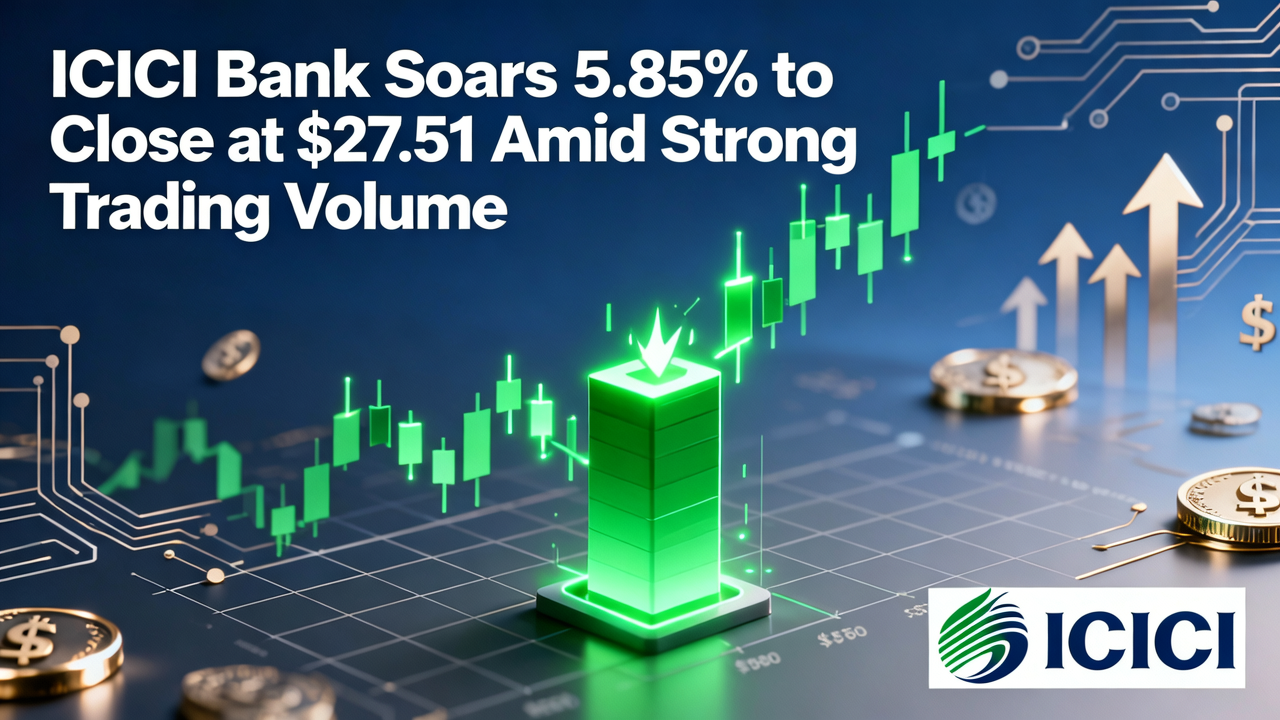 ICICI Bank Soars 5.85% to Close at $27.51 Amid Strong Trading Volume
