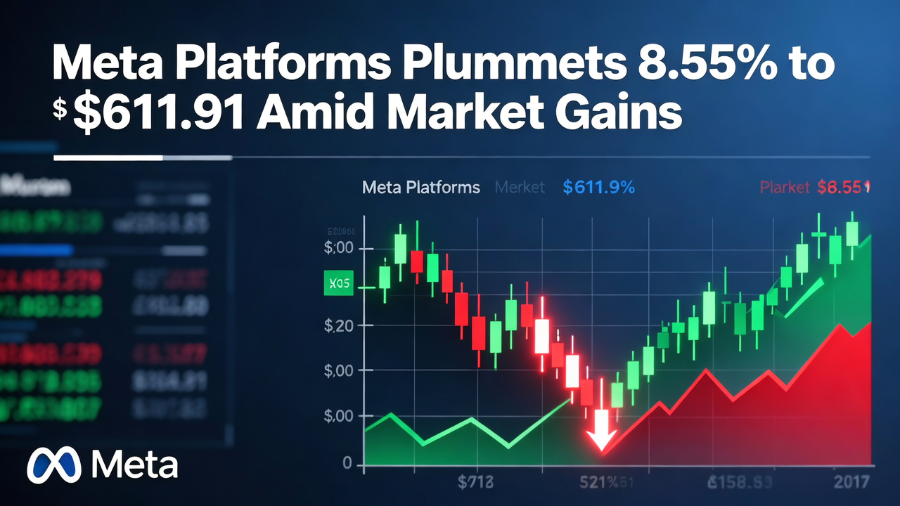 Meta Platforms Plummets 8.55% to $611.91 Amid Market Gains