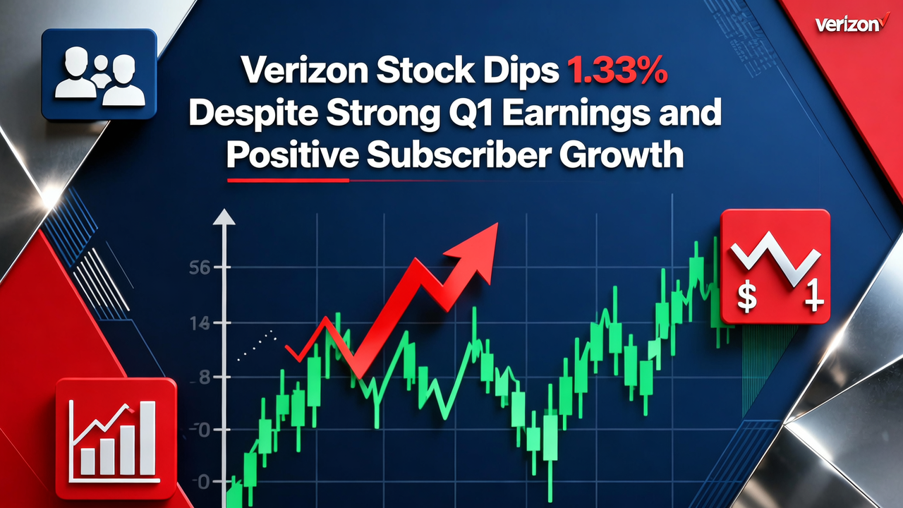 Verizon Stock Dips 1.33% Despite Strong Q1 Earnings and Positive Subscriber Growth