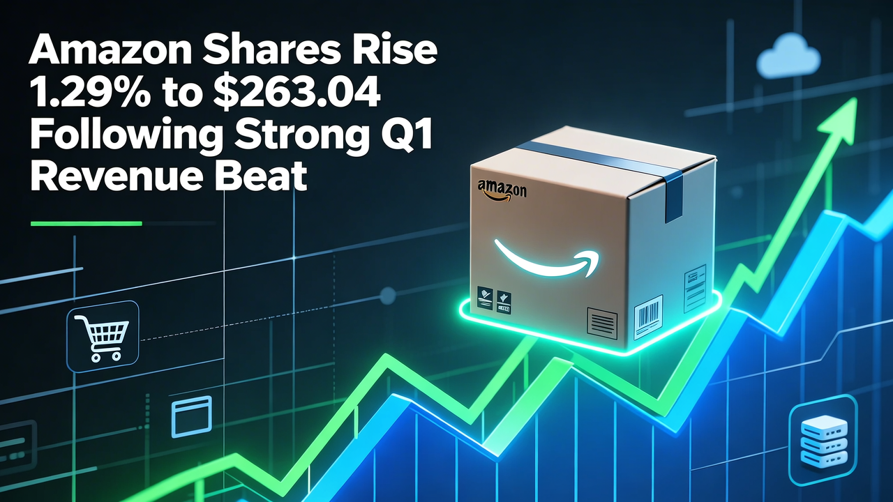 Amazon Shares Rise 1.29% to $263.04 Following Strong Q1 Revenue Beat