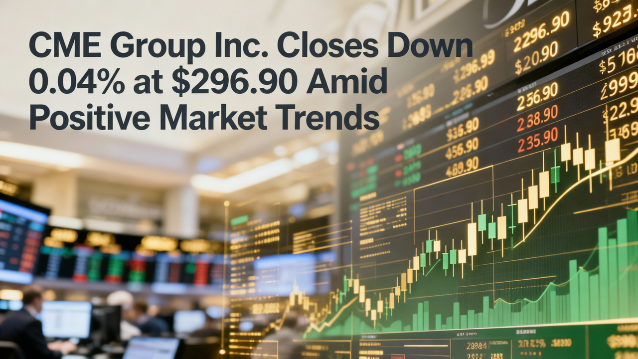 CME Group Inc. Closes Down 0.04% at $296.90 Amid Positive Market Trends