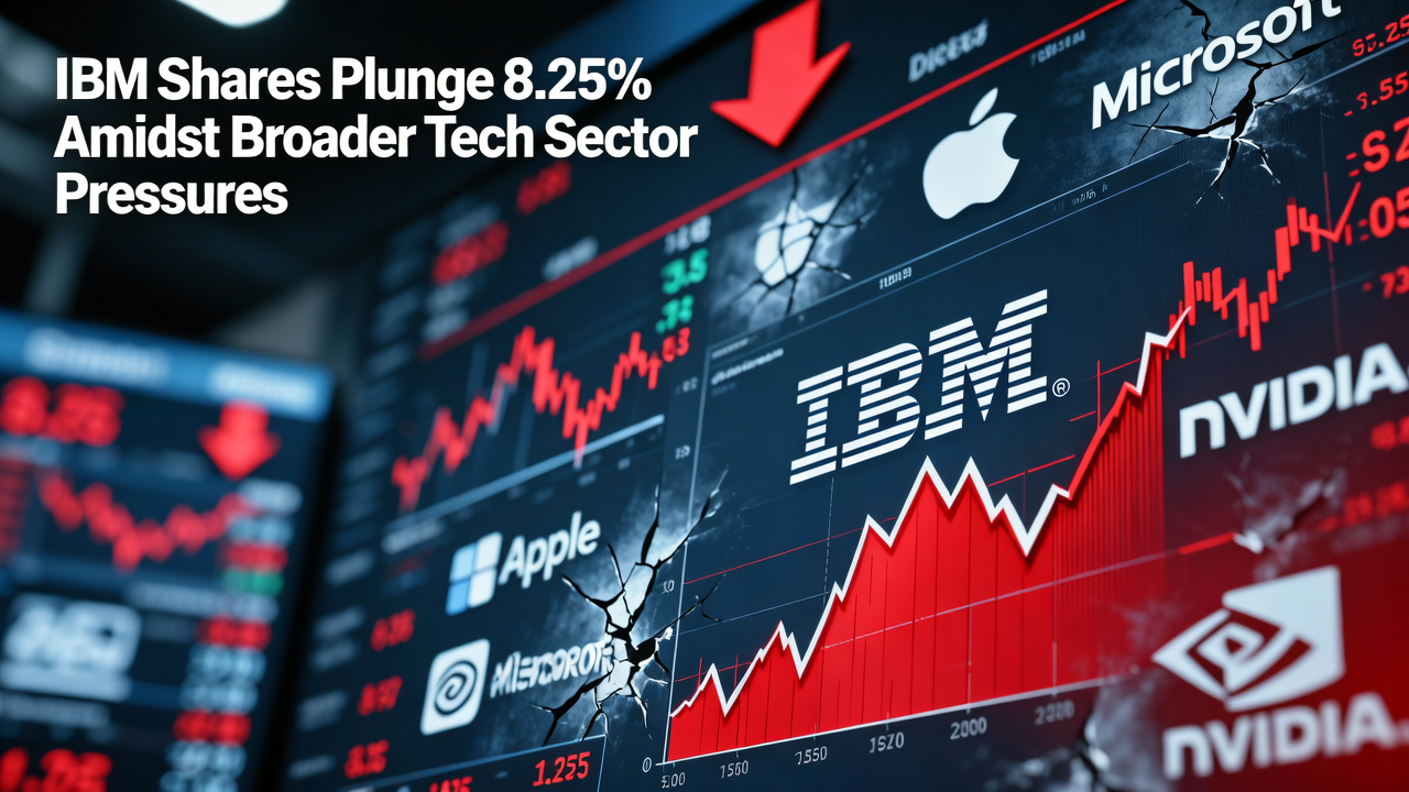 IBM Shares Plunge 8.25% Amidst Broader Tech Sector Pressures