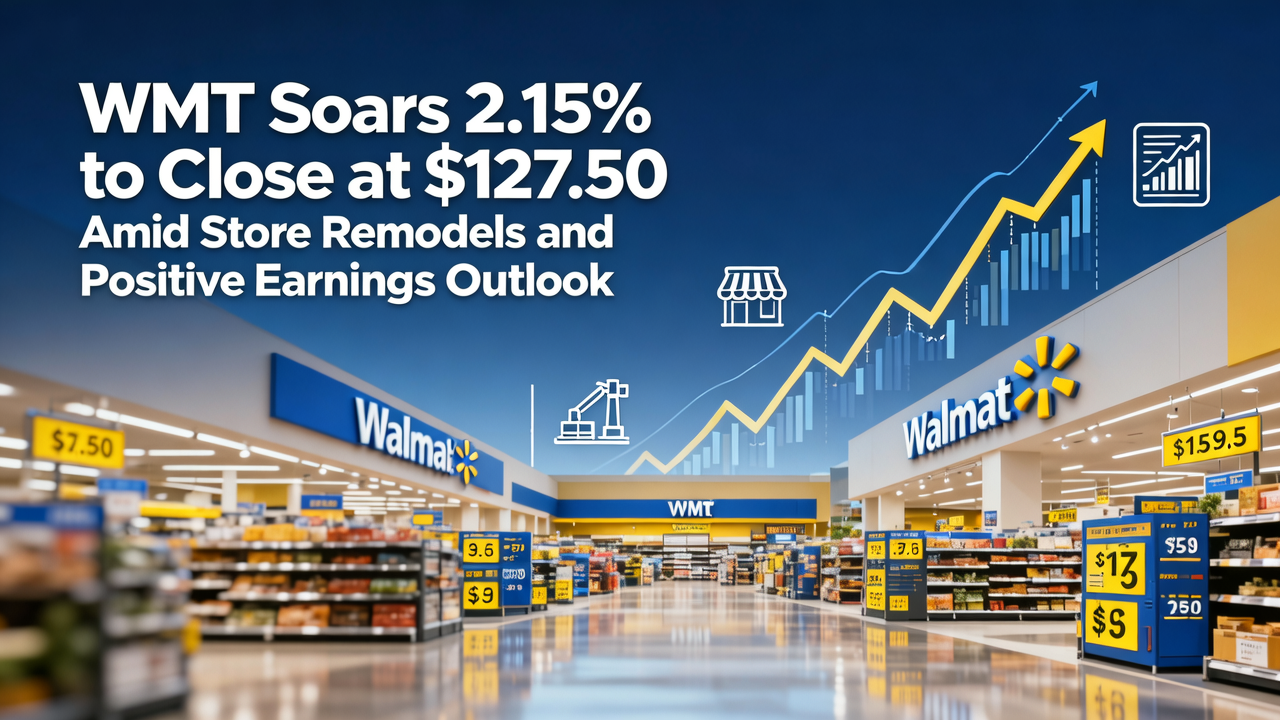 WMT Soars 2.15% to Close at $127.50 Amid Store Remodels and Positive Earnings Outlook