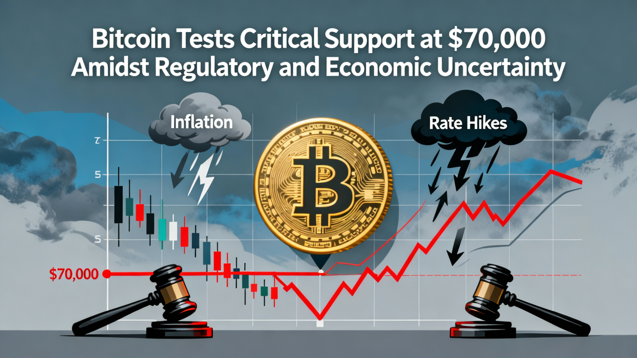 Bitcoin Tests Critical Support at $70,000 Amidst Regulatory and Economic Uncertainty