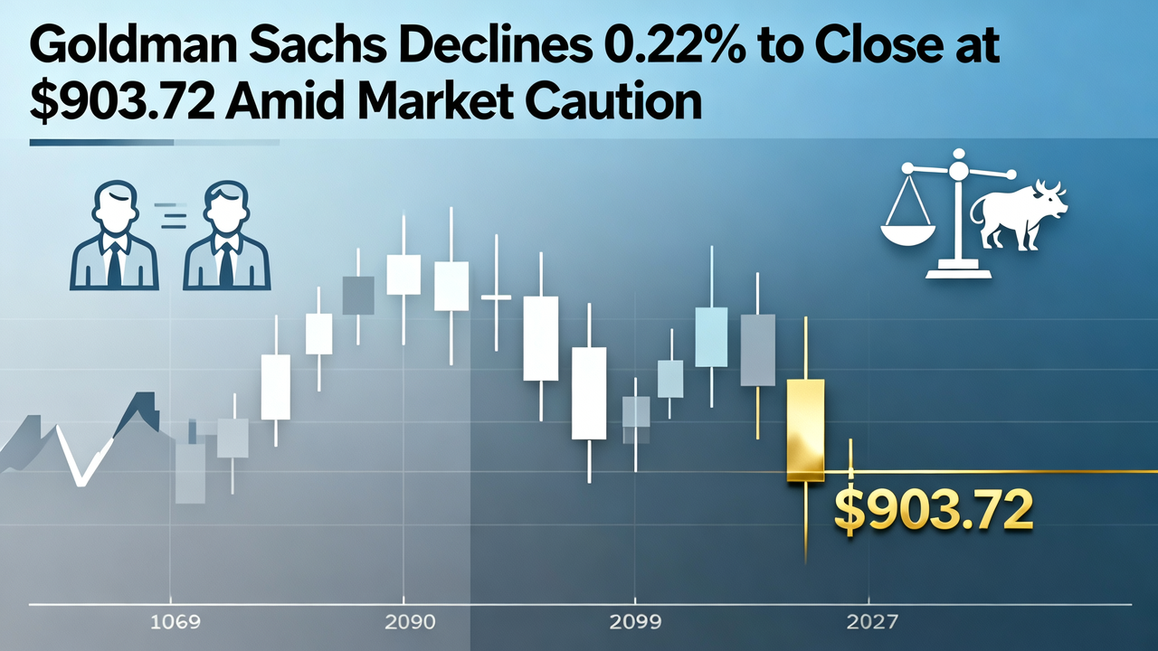 Goldman Sachs Declines 0.22% to Close at $903.72 Amid Market Caution