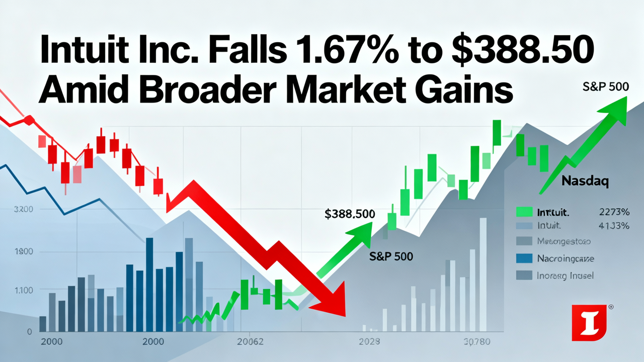Intuit Inc. Falls 1.67% to $388.50 Amid Broader Market Gains
