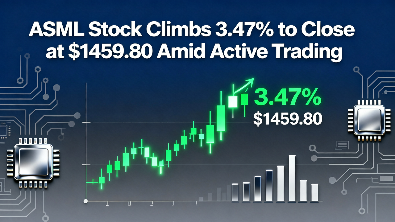 ASML Stock Climbs 3.47% to Close at $1459.80 Amid Active Trading