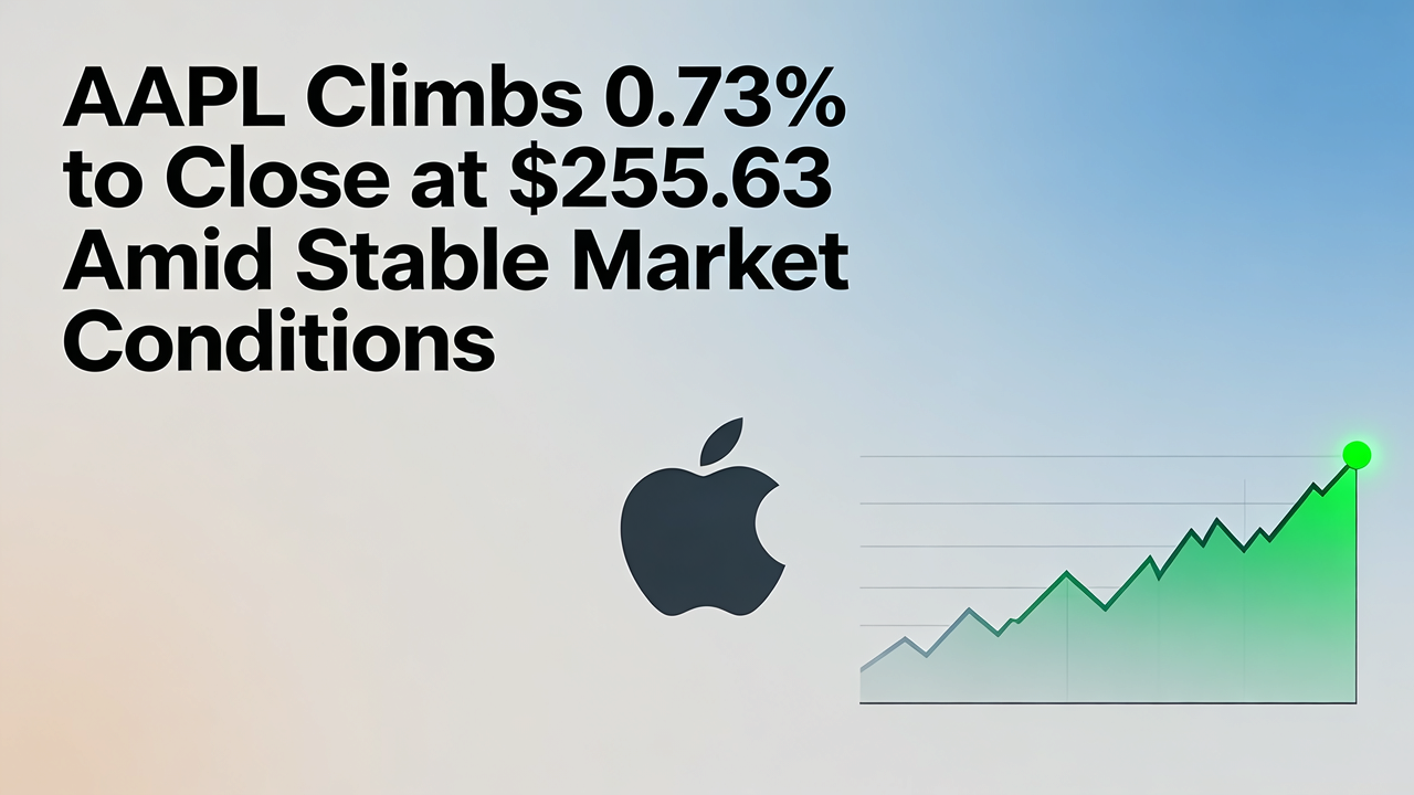 AAPL Climbs 0.73% to Close at $255.63 Amid Stable Market Conditions