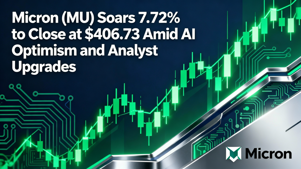 Micron (MU) Soars 7.72% to Close at $406.73 Amid AI Optimism and Analyst Upgrades