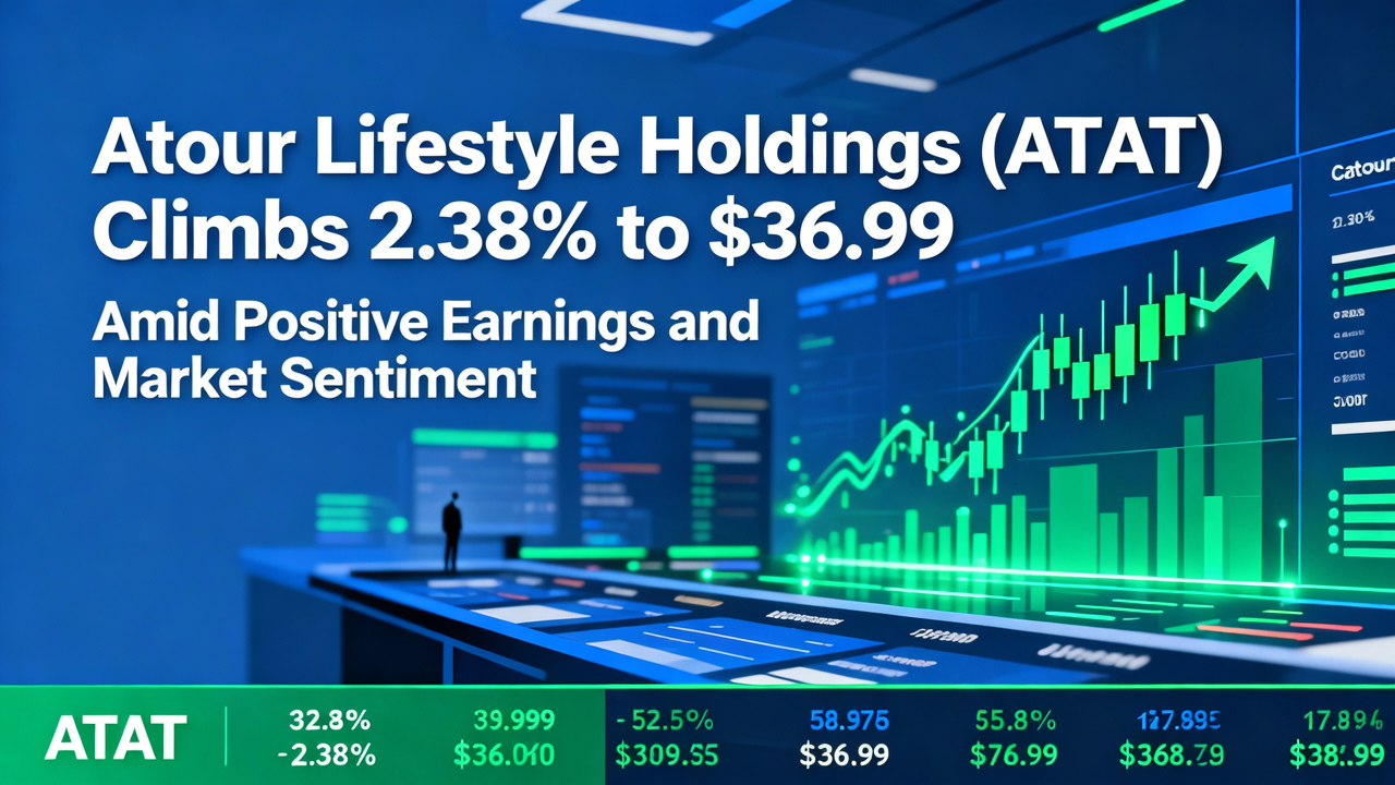 Atour Lifestyle Holdings (ATAT) Climbs 2.38% to $36.99 Amid Positive Earnings and Market Sentiment