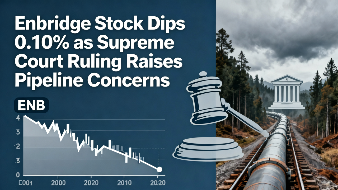 Enbridge Stock Dips 0.10% as Supreme Court Ruling Raises Pipeline Concerns