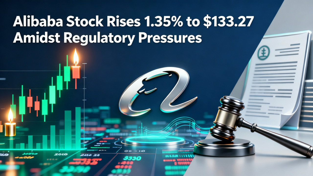 Alibaba Stock Rises 1.35% to $133.27 Amidst Regulatory Pressures
