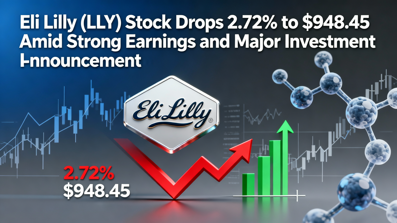 Eli Lilly (LLY) Stock Drops 2.72% to $948.45 Amid Strong Earnings and Major Investment Announcement