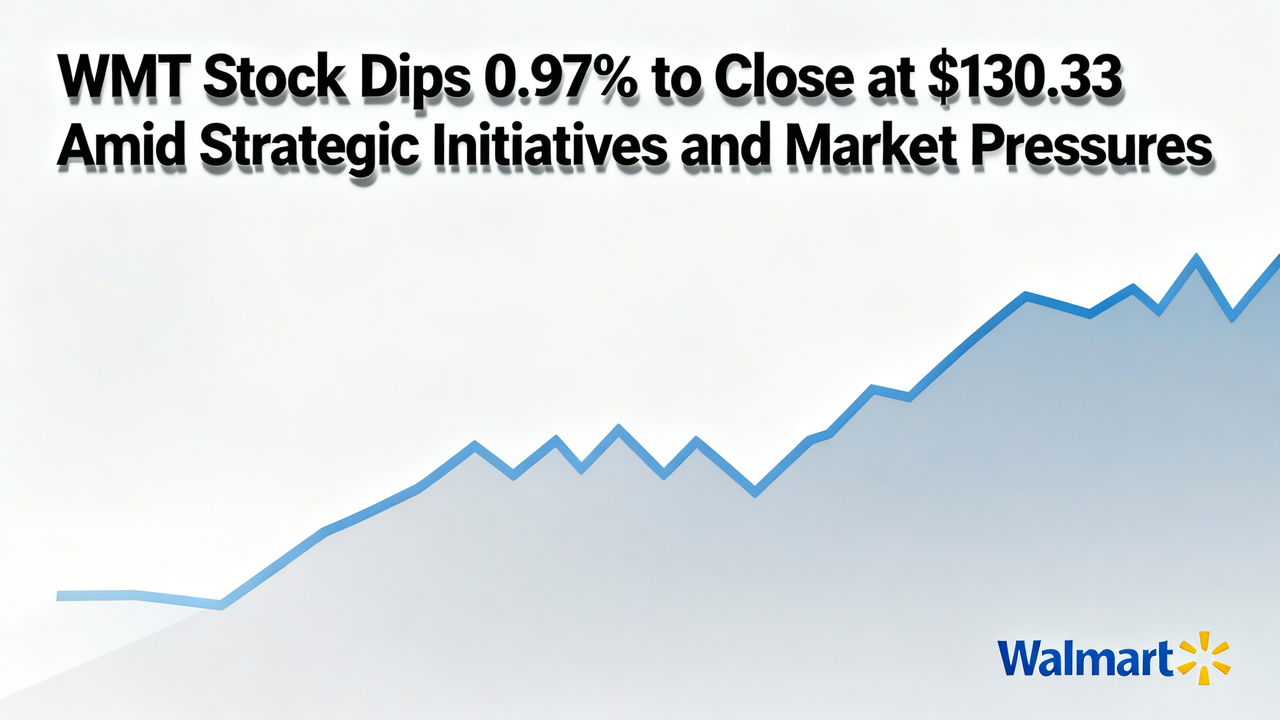 WMT Stock Dips 0.97% to Close at $130.33 Amid Strategic Initiatives and Market Pressures