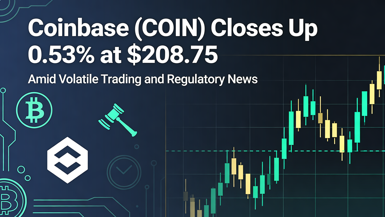 Coinbase (COIN) Closes Up 0.53% at $208.75 Amid Volatile Trading and Regulatory News