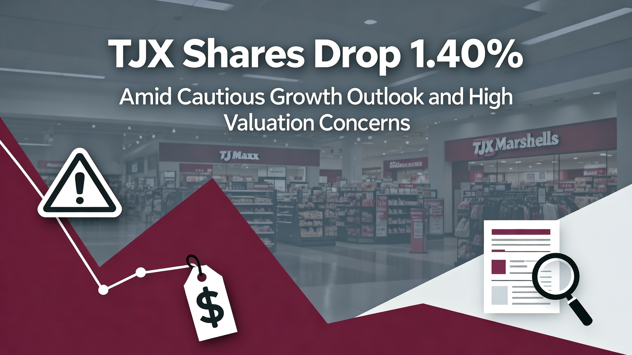 TJX Shares Drop 1.40% Amid Cautious Growth Outlook and High Valuation Concerns