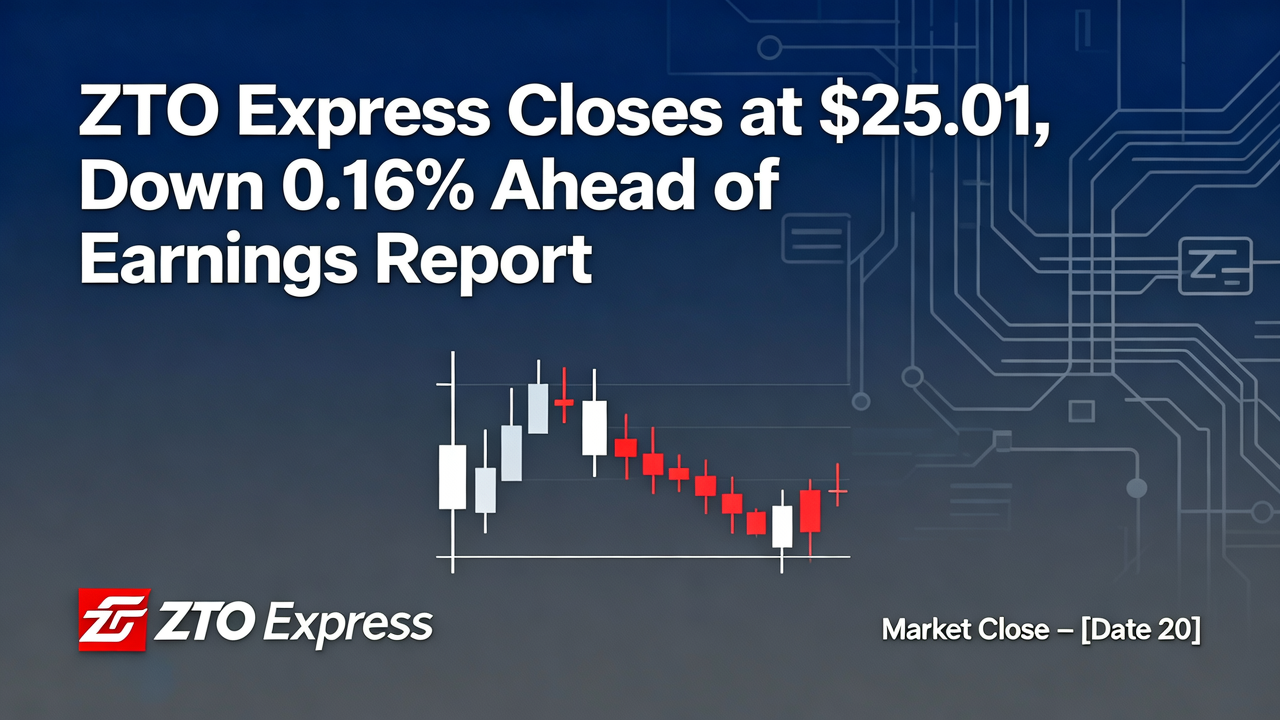 ZTO Express Closes at $25.01, Down 0.16% Ahead of Earnings Report