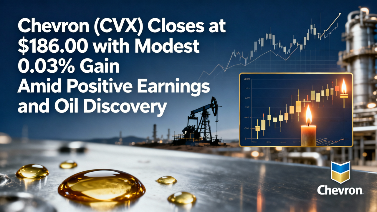 Chevron (CVX) Closes at $186.00 with Modest 0.03% Gain Amid Positive Earnings and Oil Discovery