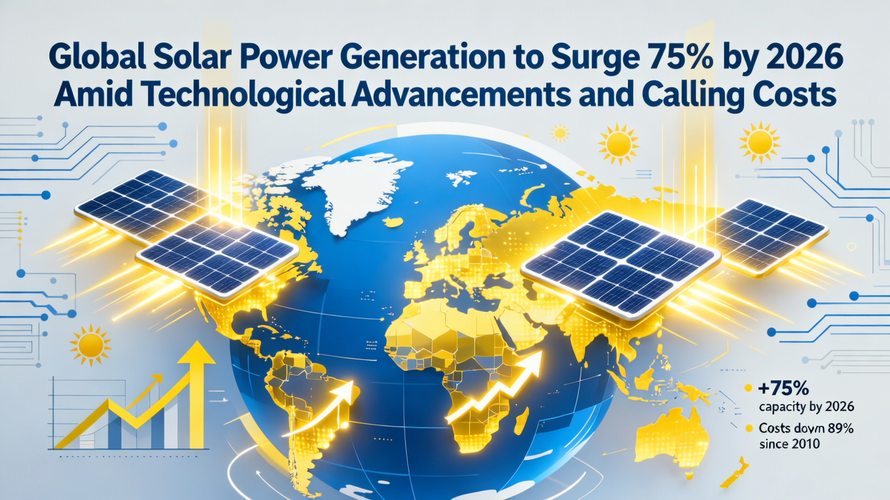 Global Solar Power Generation to Surge 75% by 2026 Amid Technological Advancements and Falling Costs