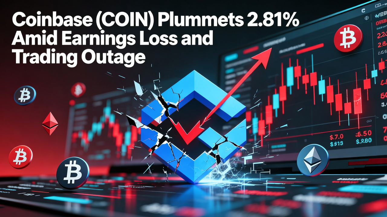 Coinbase (COIN) Plummets 2.81% Amid Earnings Loss and Trading Outage