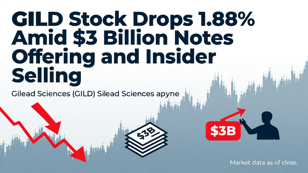 GILD Stock Drops 1.88% Amid $3 Billion Notes Offering and Insider Selling