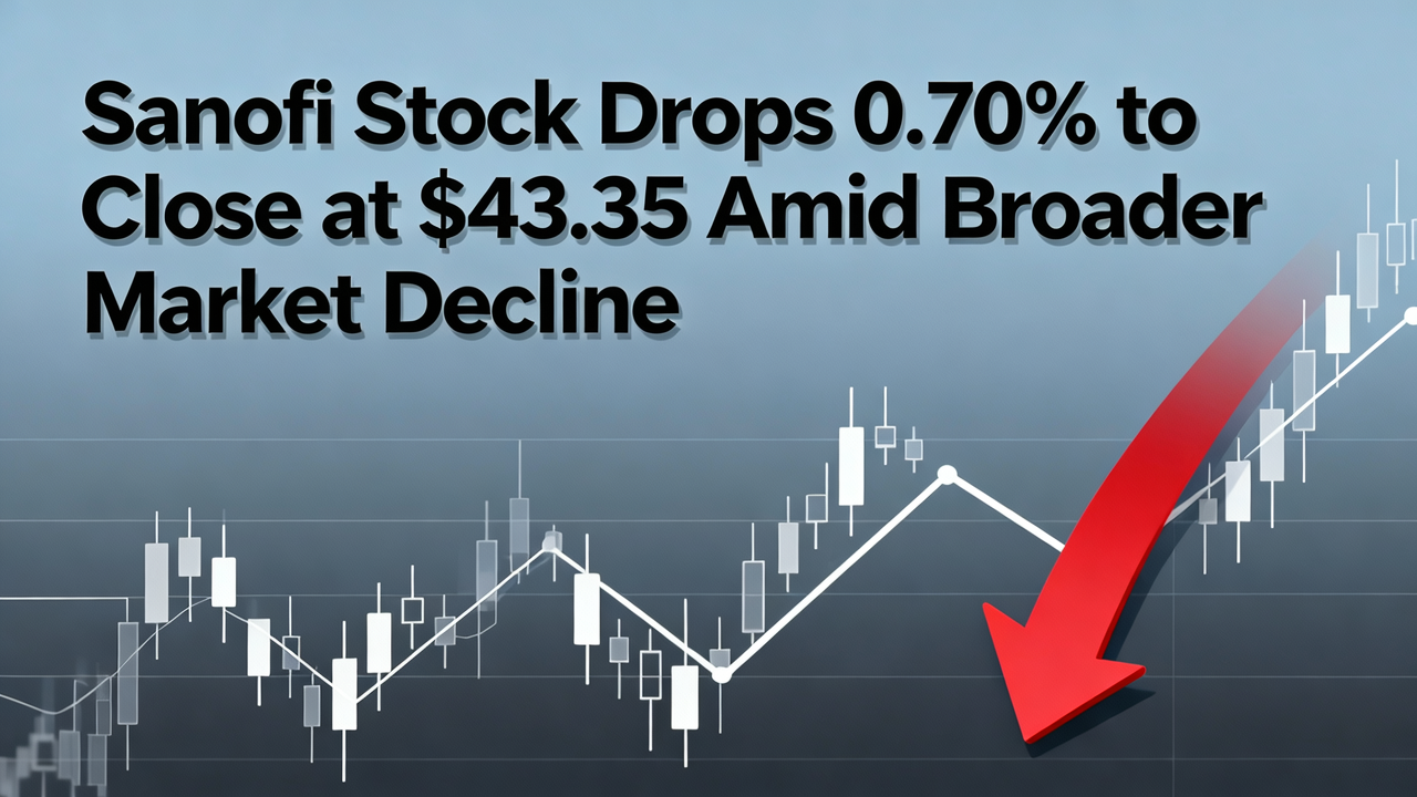 Sanofi Stock Drops 0.70% to Close at $43.35 Amid Broader Market Decline