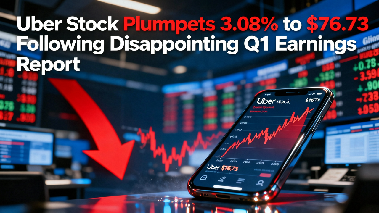 Uber Stock Plummets 3.08% to $76.73 Following Disappointing Q1 Earnings Report