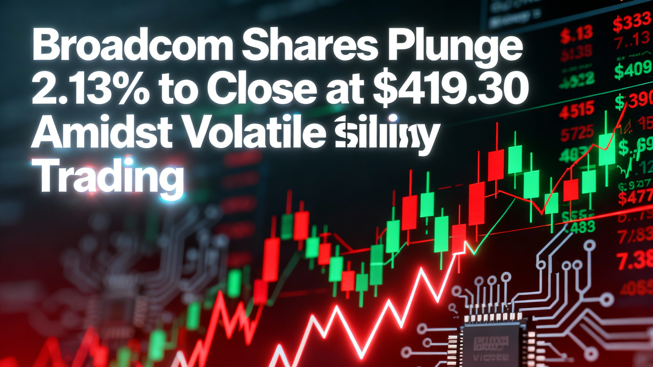 Broadcom Shares Plunge 2.13% to Close at $419.30 Amidst Volatile Trading
