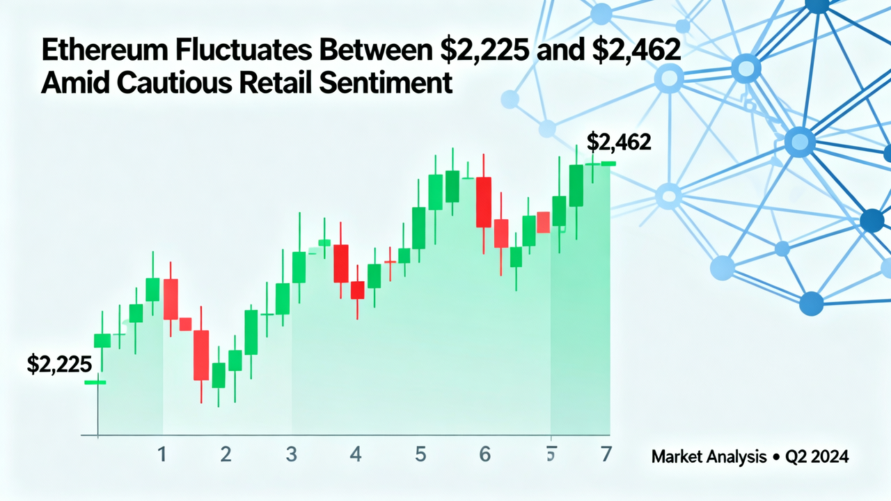Ethereum Fluctuates Between $2,225 and $2,462 Amid Cautious Retail Sentiment