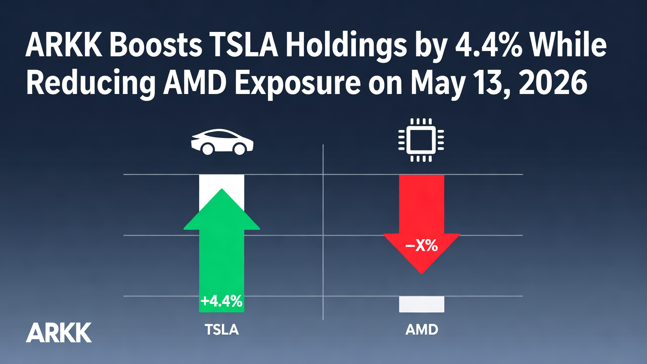 ARKK Boosts TSLA Holdings by 4.4% While Reducing AMD Exposure on May 13, 2026