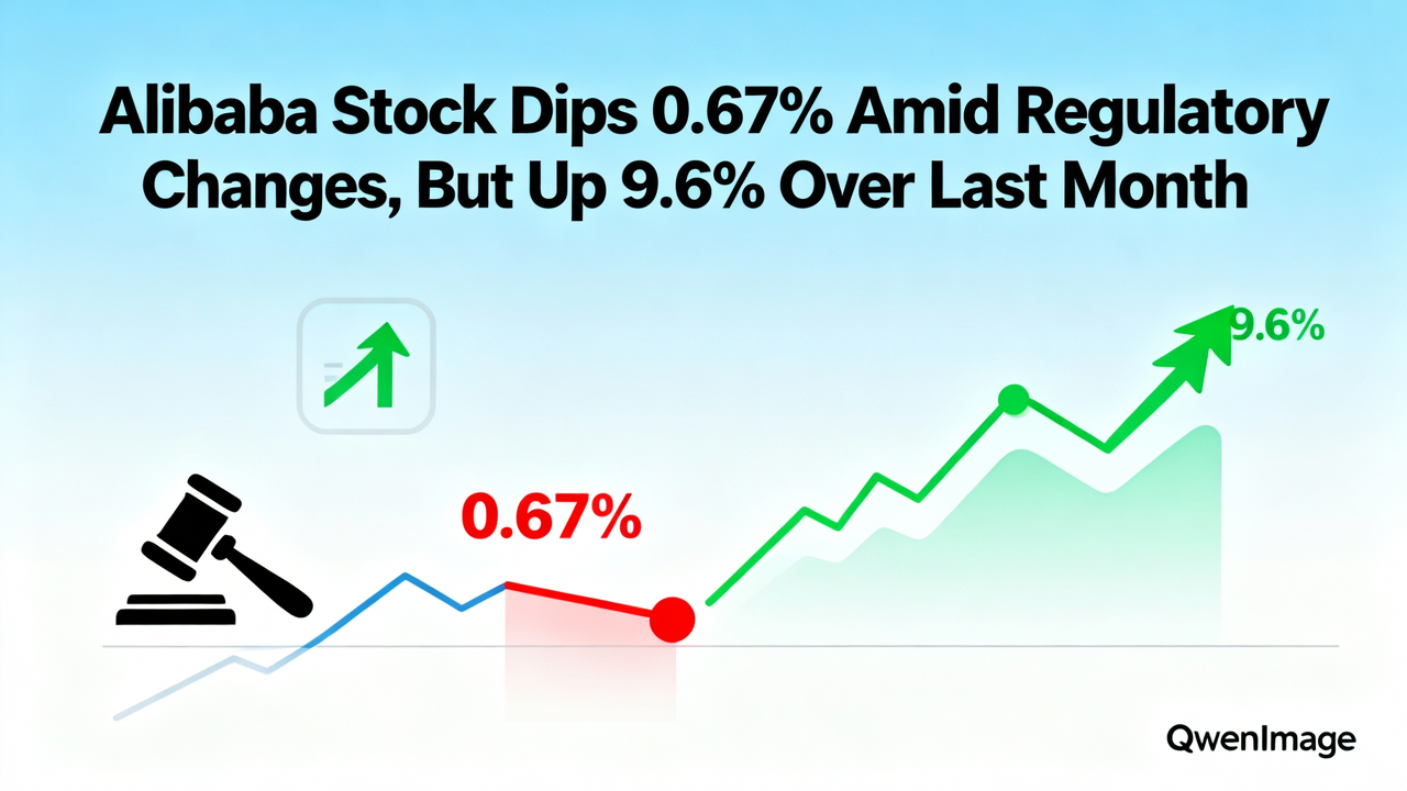 Alibaba Stock Dips 0.67% Amid Regulatory Changes, But Up 9.6% Over Last Month