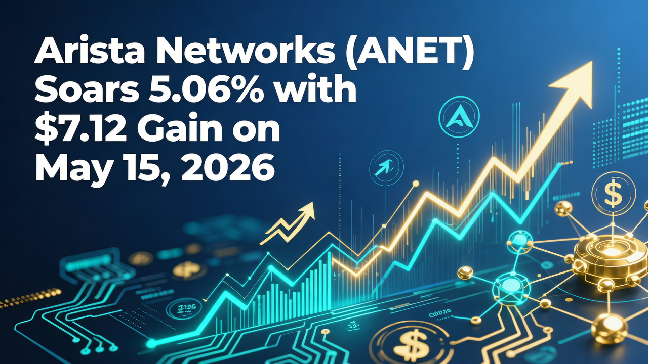 Arista Networks (ANET) Soars 5.06% with $7.12 Gain on May 15, 2026