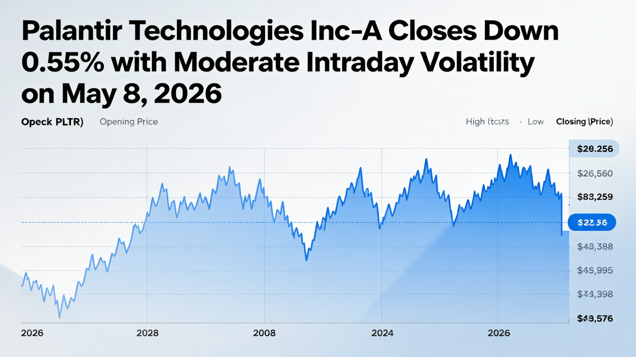 Palantir Technologies Inc-A Closes Down 0.55% with Moderate Intraday Volatility on May 8, 2026