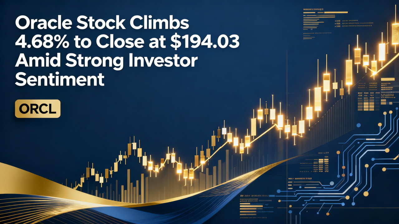 Oracle Stock Climbs 4.68% to Close at $194.03 Amid Strong Investor Sentiment