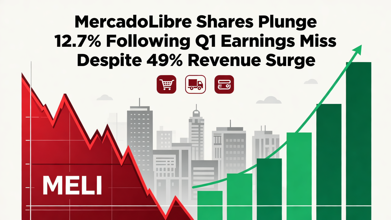 MercadoLibre Shares Plunge 12.7% Following Q1 Earnings Miss Despite 49% Revenue Surge