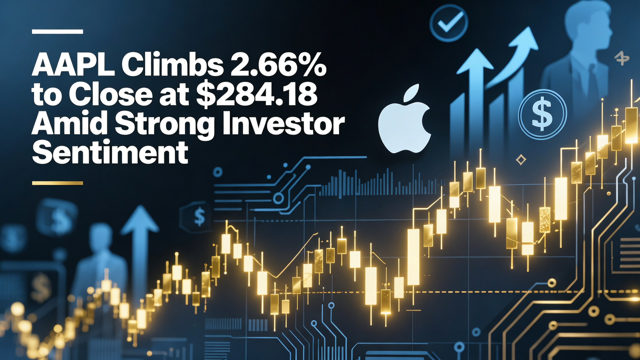 AAPL Climbs 2.66% to Close at $284.18 Amid Strong Investor Sentiment