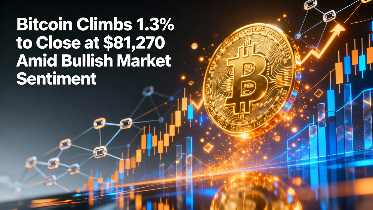 Bitcoin Climbs 1.3% to Close at $81,270 Amid Bullish Market Sentiment