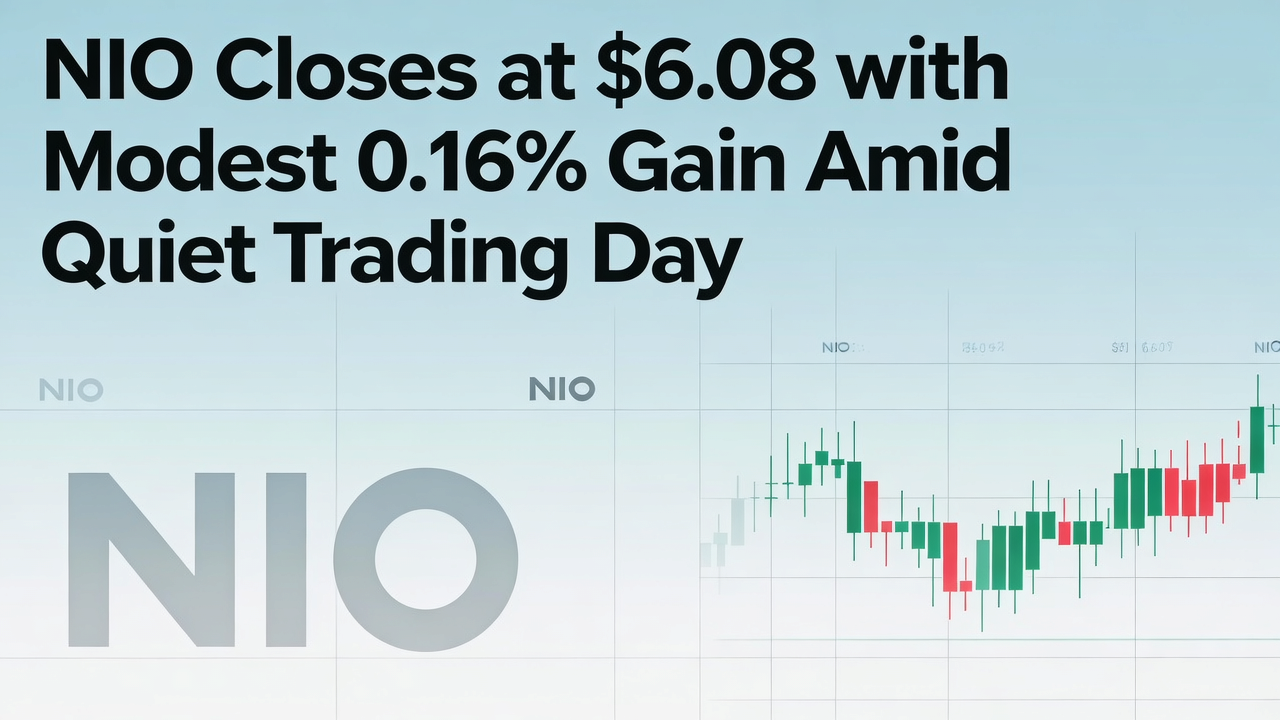 NIO Closes at $6.08 with Modest 0.16% Gain Amid Quiet Trading Day