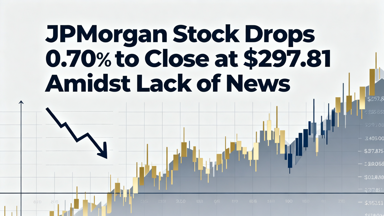 JPMorgan Stock Drops 0.70% to Close at $297.81 Amidst Lack of News