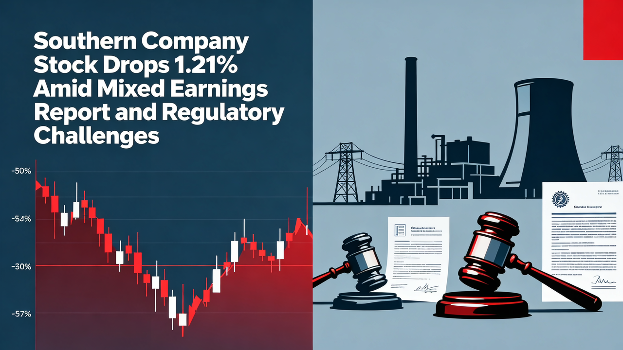 Southern Company Stock Drops 1.21% Amid Mixed Earnings Report and Regulatory Challenges
