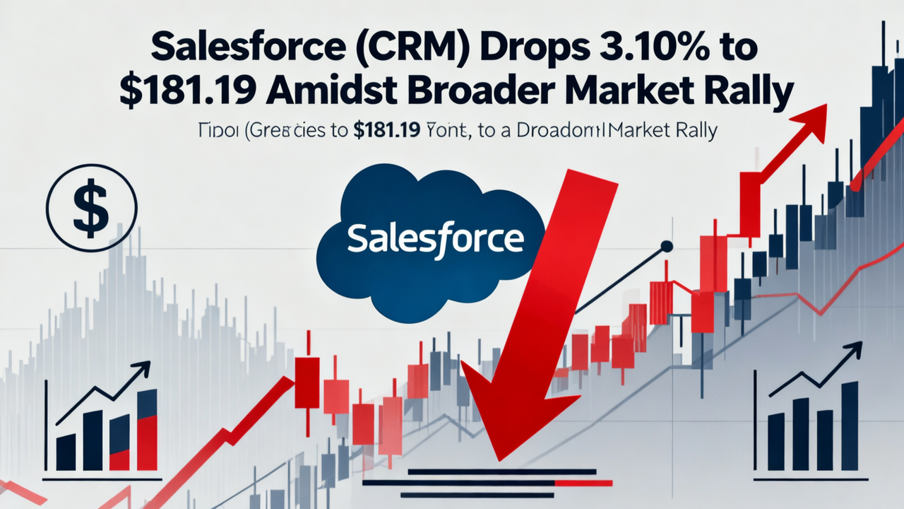 Salesforce (CRM) Drops 3.10% to $181.19 Amidst Broader Market Rally