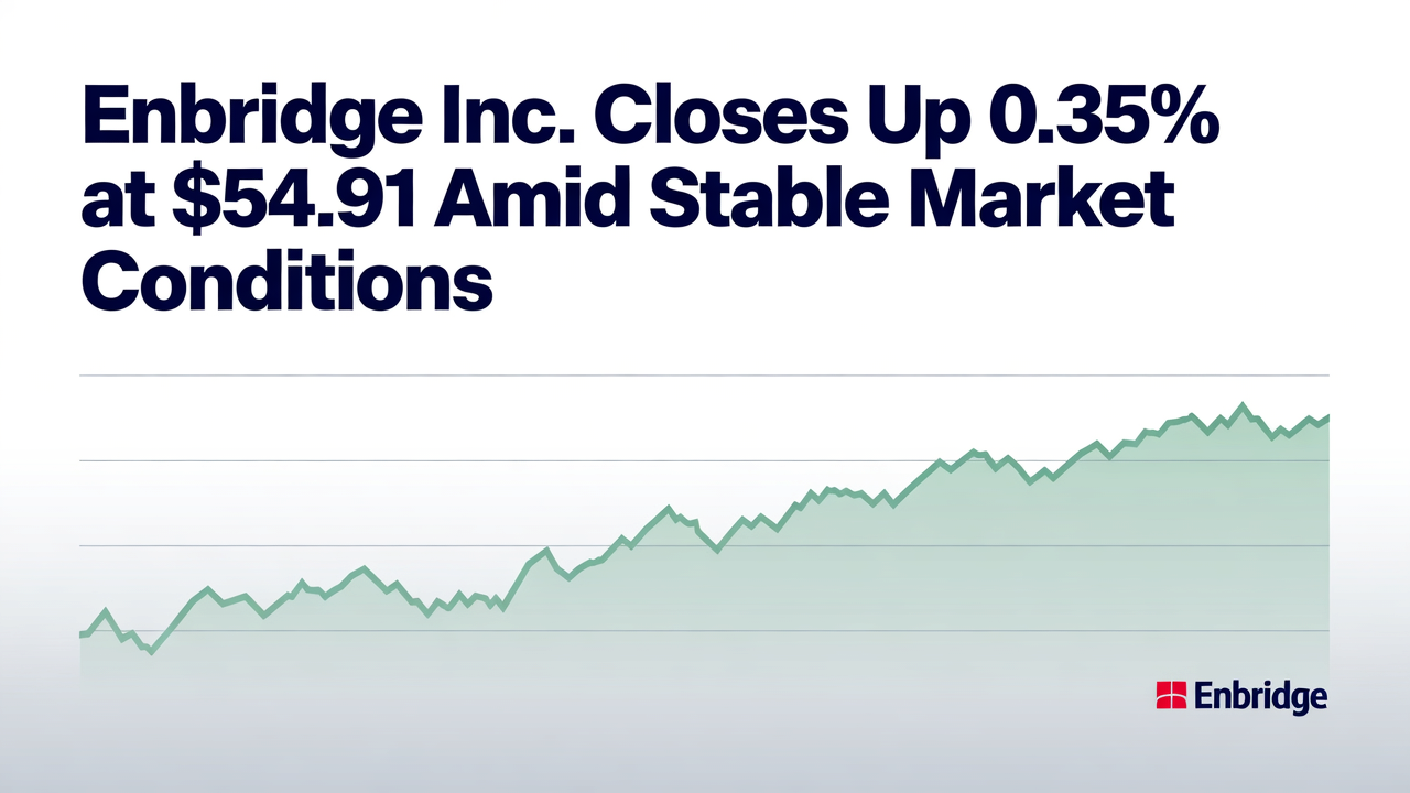 Enbridge Inc. Closes Up 0.35% at $54.91 Amid Stable Market Conditions