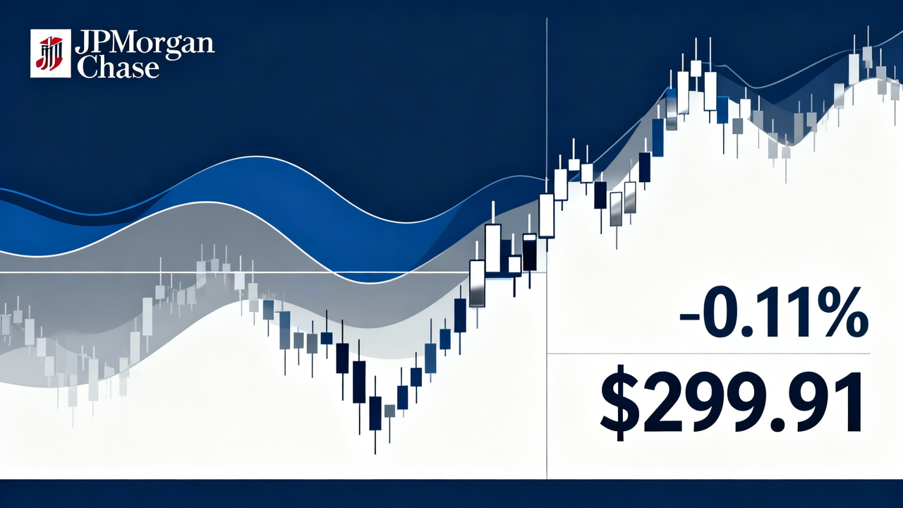 JPMorgan Chase Drops 0.11% to Close at $299.91 Amid Market Fluctuations
