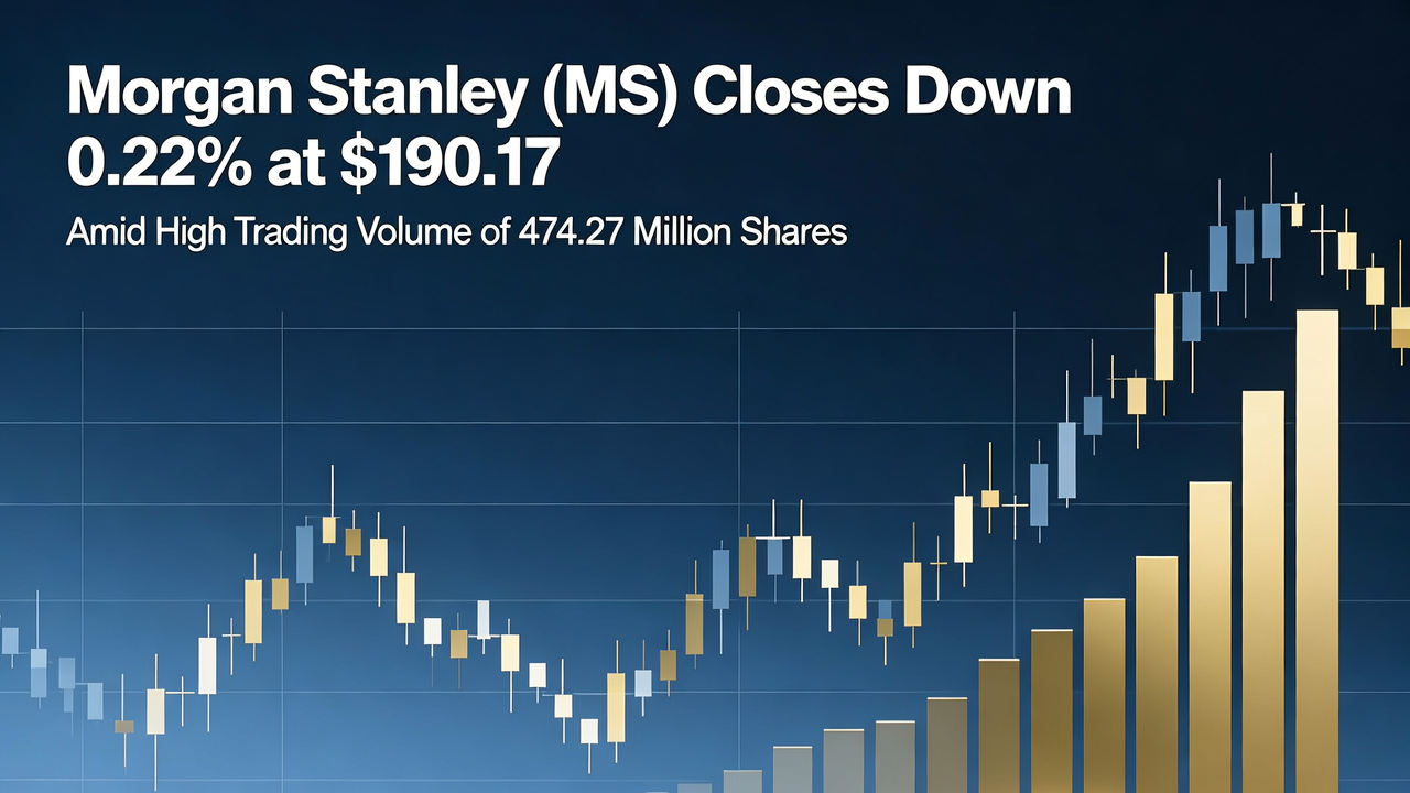 Morgan Stanley (MS) Closes Down 0.22% at $190.17 Amid High Trading Volume of 474.27 Million Shares