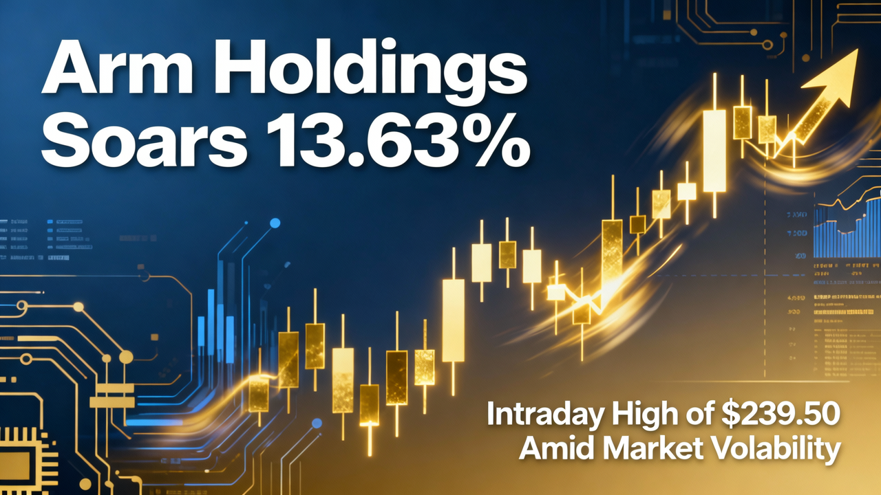 Arm Holdings Soars 13.63% with Intraday High of $239.50 Amid Market Volatility