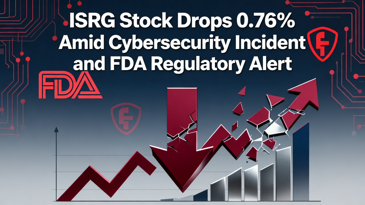 ISRG Stock Drops 0.76% Amid Cybersecurity Incident and FDA Regulatory Alert