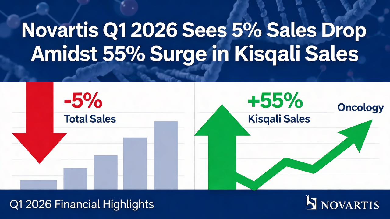 Novartis Q1 2026 Sees 5% Sales Drop Amidst 55% Surge in Kisqali Sales