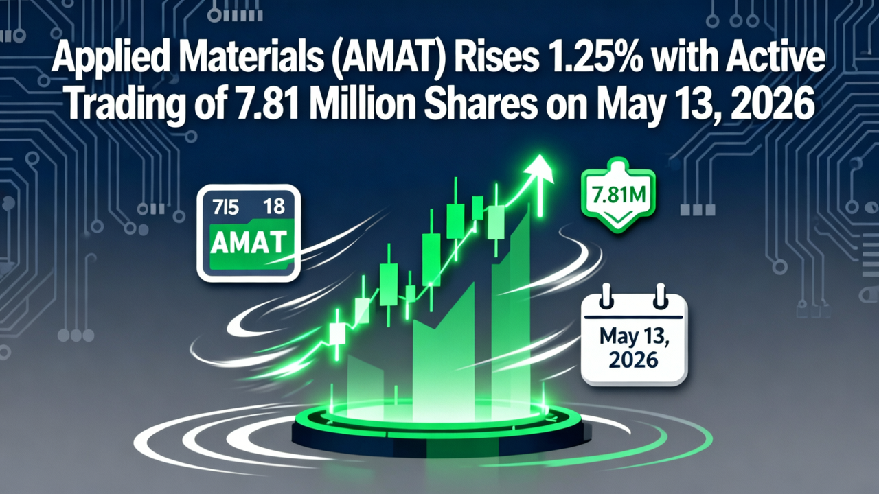 Applied Materials (AMAT) Rises 1.25% with Active Trading of 7.81 Million Shares on May 13, 2026