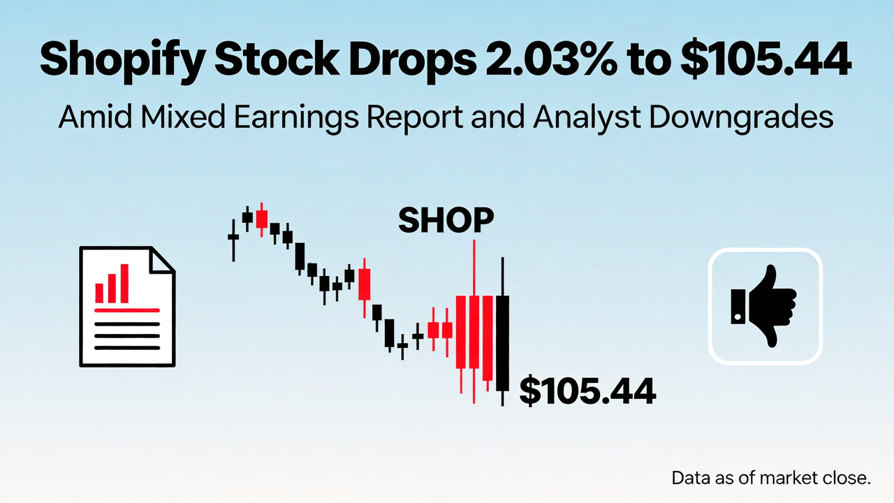 Shopify Stock Drops 2.03% to $105.44 Amid Mixed Earnings Report and Analyst Downgrades